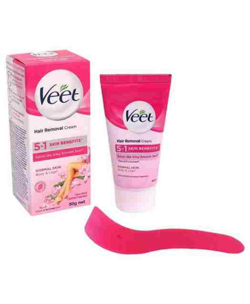 Veet Silk  Fresh  Lotus Milk  (Jasmine )Hair Removal Cream for Normal Skin 50g 